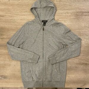 Full zip hooded sweat shirt